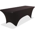 Iceberg Enterprise Iceberg Enterprise 16531 Black Stretch-Fabric Table Cover; Polyester & Spandex - 30 x 96 in. 16531